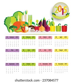 Calendar for 2015. Vector EPS10.