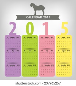 Calendar for 2015. Vector EPS10.