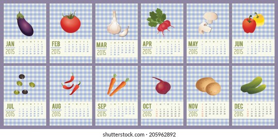 Calendar 2015. Vector illustration