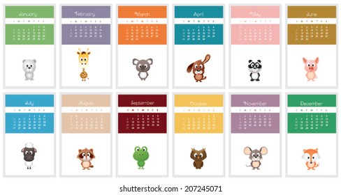 Calendar 2015. Vector illustration