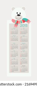 Calendar 2015. Vector illustration