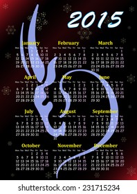 calendar 2015, vector illustration