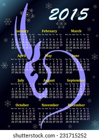 calendar 2015, vector illustration