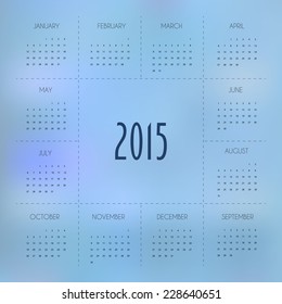 Calendar for 2015 year