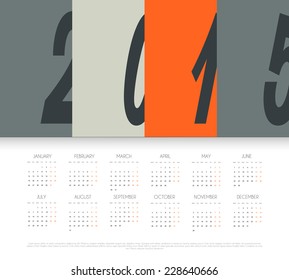 Calendar for 2015 year