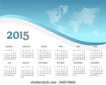Calendar for 2015 year