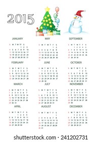 Calendar for 2015 year