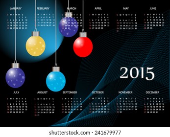 Calendar for 2015 year