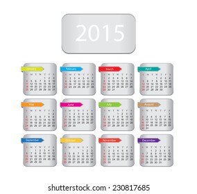 Calendar 2015.Vector illustration.
