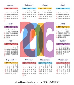 calendar 2016