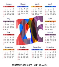 calendar 2016