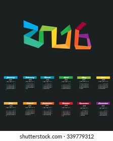 Calendar 2016