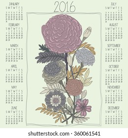 Calendar 2016