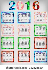 Calendar for 2016