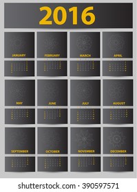 calendar 2016