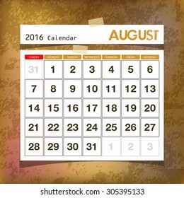 August 16 Grunge Calendar Images Stock Photos Vectors Shutterstock