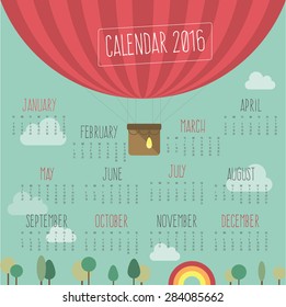 Calendar for 2016 with ballroom