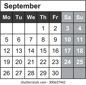 A Calendar of 2016 isolated from the background