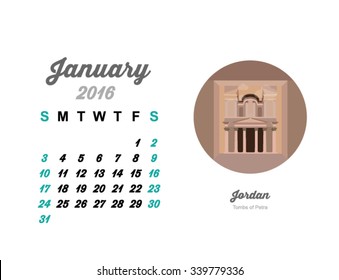 Calendar 2016 January