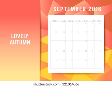 Calendar 2016 Template Design : Vector Illustration