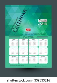 Calendar 2016. Vector Templates all months.Design for the construction company, technology &  bank.