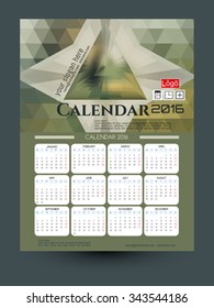 Calendar 2016. Vector Templates all months. Stylish modern colors. Example design gift calendars for Cafes, Shops, Hotels.