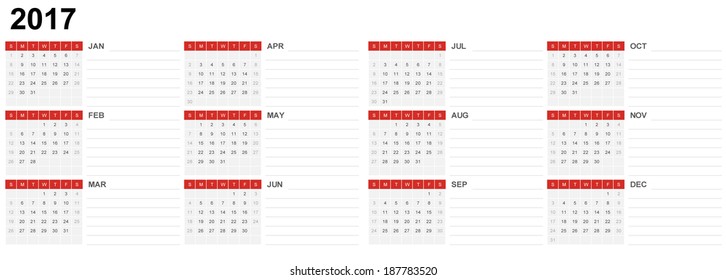 Calendar 2017