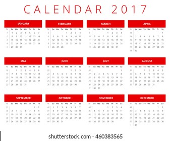 Calendar 2017