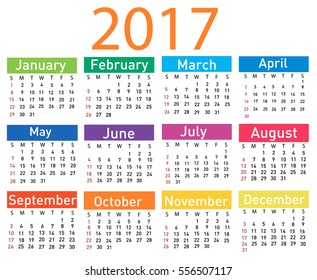 Calendar for 2017