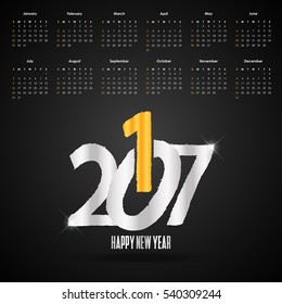 Calendar 2017. abstract creative background design vector template