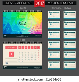 Calendar 2017. Printable calendar for business.