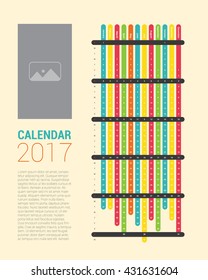 calendar for 2017. Vector EPS10.