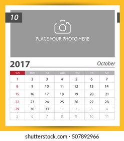 Calendar for 2017. Vector EPS10.