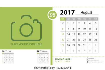 Calendar for 2017. Vector EPS10.