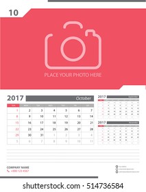 Calendar for 2017. Vector EPS10.