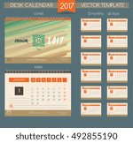 Calendar 2017.  Vector Templates all months.