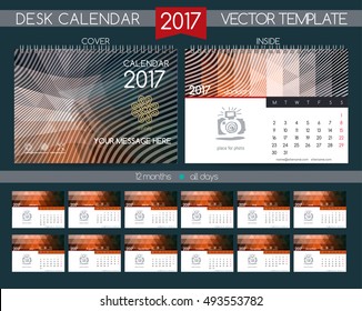 Calendar 2017. Vector Templates all months.