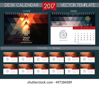Calendar 2017. Vector Templates all months.