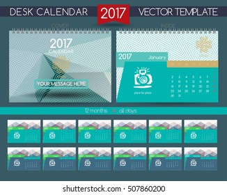 Calendar 2017. Vector Templates all months.