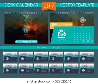 Calendar 2017. Vector Templates all months.