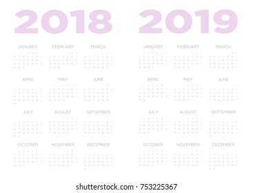 Calendar 2018 2019