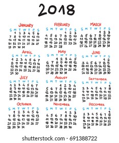 Calendario 2018