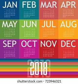 calendar of 2018 art illustration