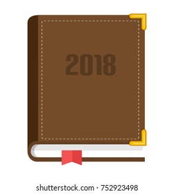 calendar 2018 flat design icon
