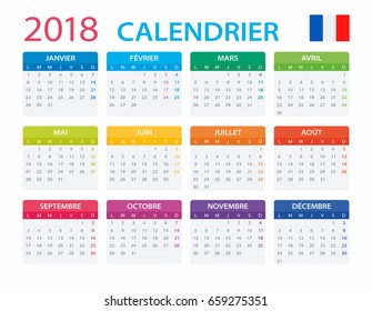 2018 french photos cd size desktop calendar
