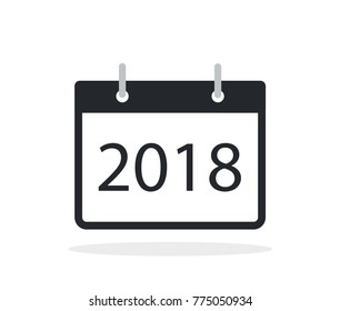 Calendar 2018 icon, isolated
