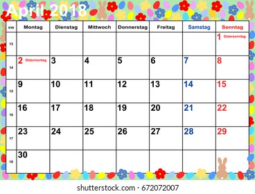 2018 monthly planner download