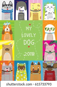 Calendar 2018. My Lovely Dog