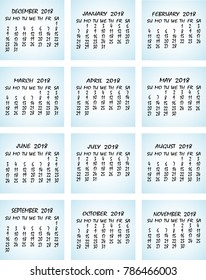 Calendar for 2018 seasons