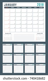 calendar for 2018 starts sunday